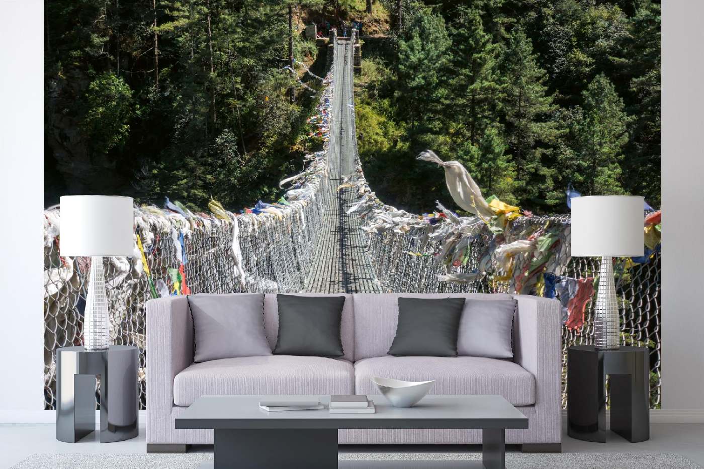 Samolepicí vliesová fototapeta Most v Nepálu 375 x 250 cm