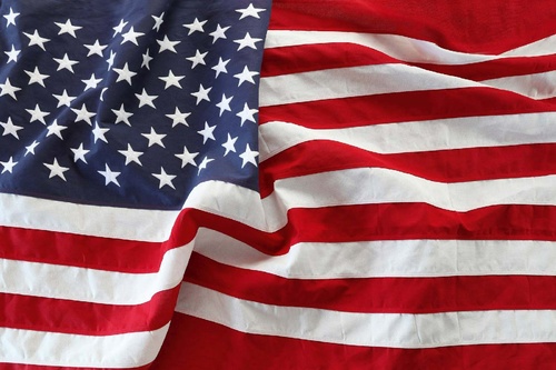 Vliesová fototapeta Vlající vlajka USA 375 x 250 cm