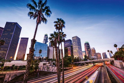 Vliesová fototapeta Krajina v centru Los Angeles 375 x 250 cm