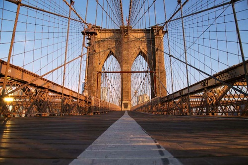 Vliesová fototapeta Brooklyn Bridge při východu slunce 375 x 250 cm